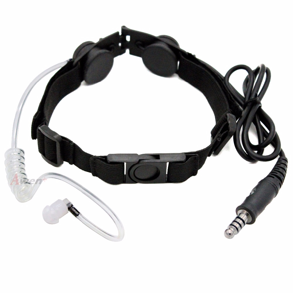 Z Chiến Thuật Cổ Họng Mic Z003 Không Ống Tai Nghe Với U94 PTT Cho 2 Chiều Đài Phát Thanh Đàm BaoFeng UV-5R UV-5X UV-82 TYT TH-UV8000D Retevis H777