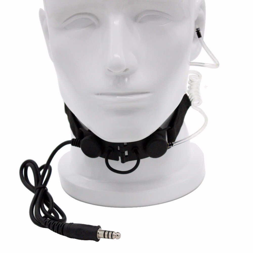 Z Chiến Thuật Cổ Họng Mic Z003 Không Ống Tai Nghe Với U94 PTT Cho 2 Chiều Đài Phát Thanh Đàm BaoFeng UV-5R UV-5X UV-82 TYT TH-UV8000D Retevis H777