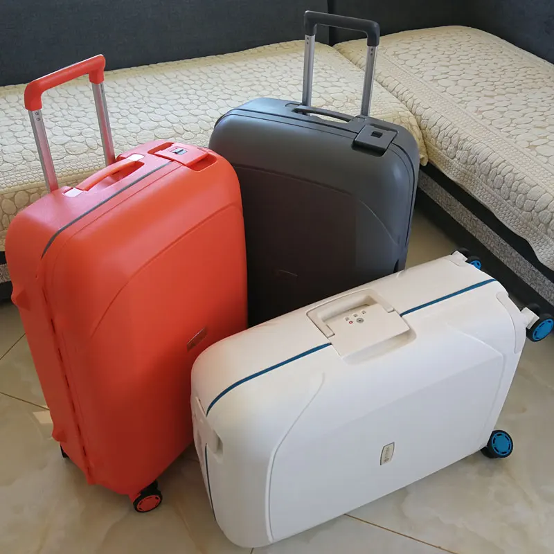 Spinner Mala De Viagem, bagagem de rolamento, Hardside Mala, Consignment Box, luxo Trolley Case, 100% PP, 20 "24" 28"
