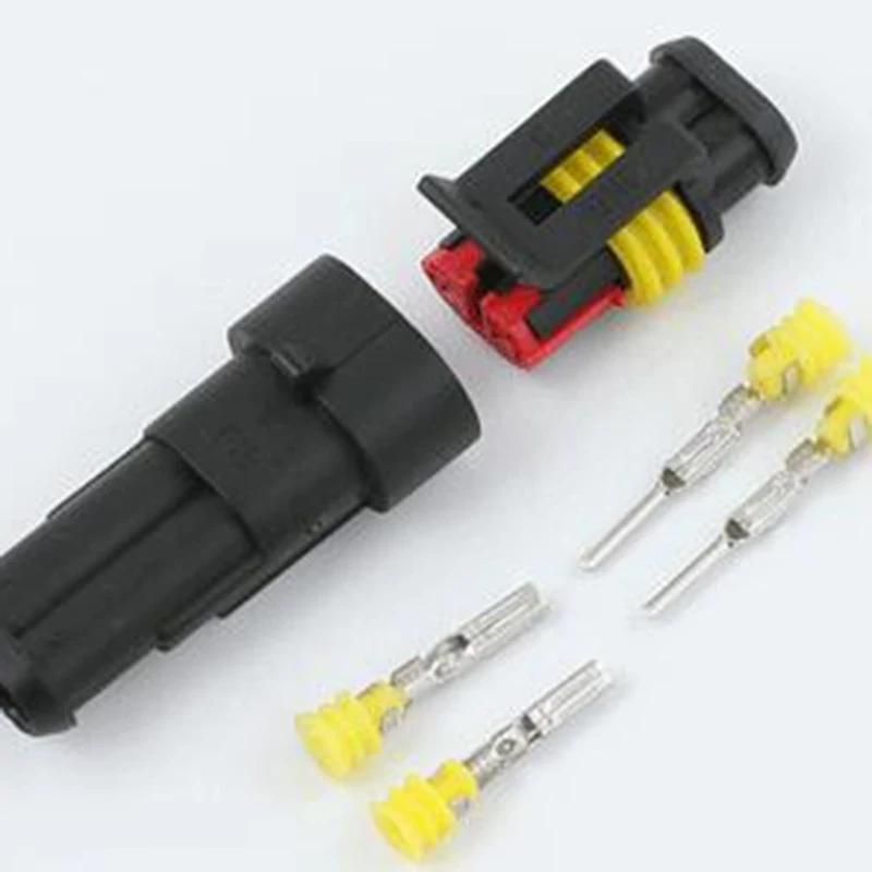 Juego de conectores impermeables automotrices para coche, lámpara de xenón, 1P, 2P, 3P, 4P, 5P, 6P, AMP 1,5, enchufe macho y hembra, 5 Juegos