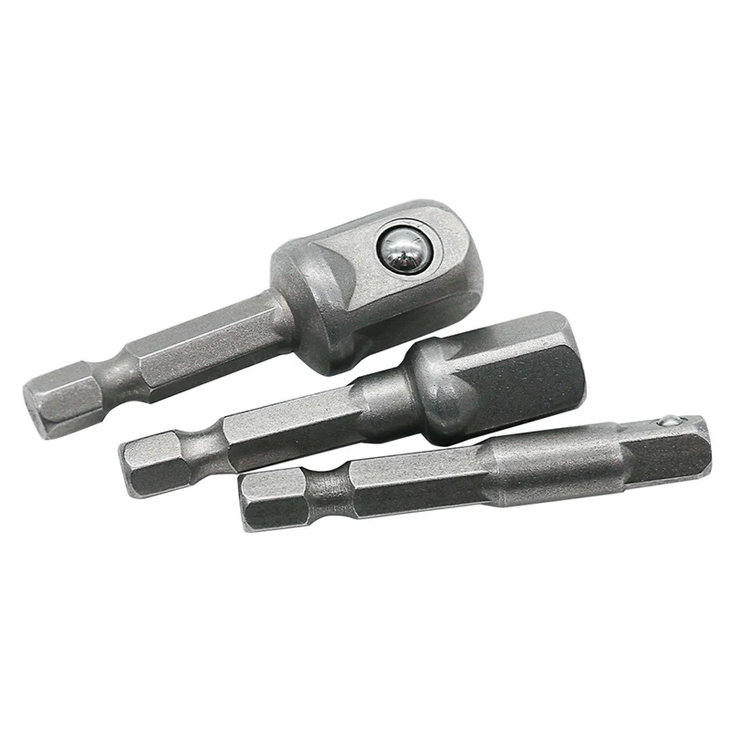 Chrome Vanadium Ổ Cắm Adapter Chuôi Lục Giác 1/4 "3/8" 1/2 "Nối Dài Khoan Lái Xe Điện Khoan đầu