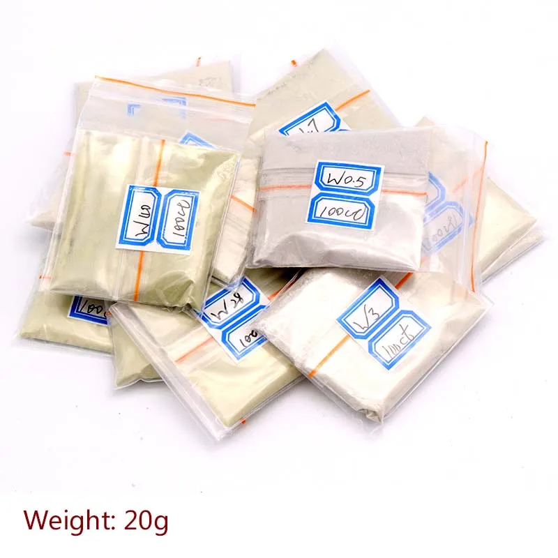 100 Cara/20G W0.5 Để W40 Đánh Bóng Bột Kim Cương Micron Bột Dụng Cụ Đánh Bóng Cho Đá Quý Ngọc Gốm Sứ Carbide