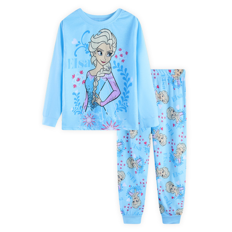Envío Gratis, Pijamas para niñas, ropa de dormir de princesa Anna Elsa para niños, conjunto de ropa de dibujos animados para bebés, Pijamas de Rapunzel, Pijama de algodón