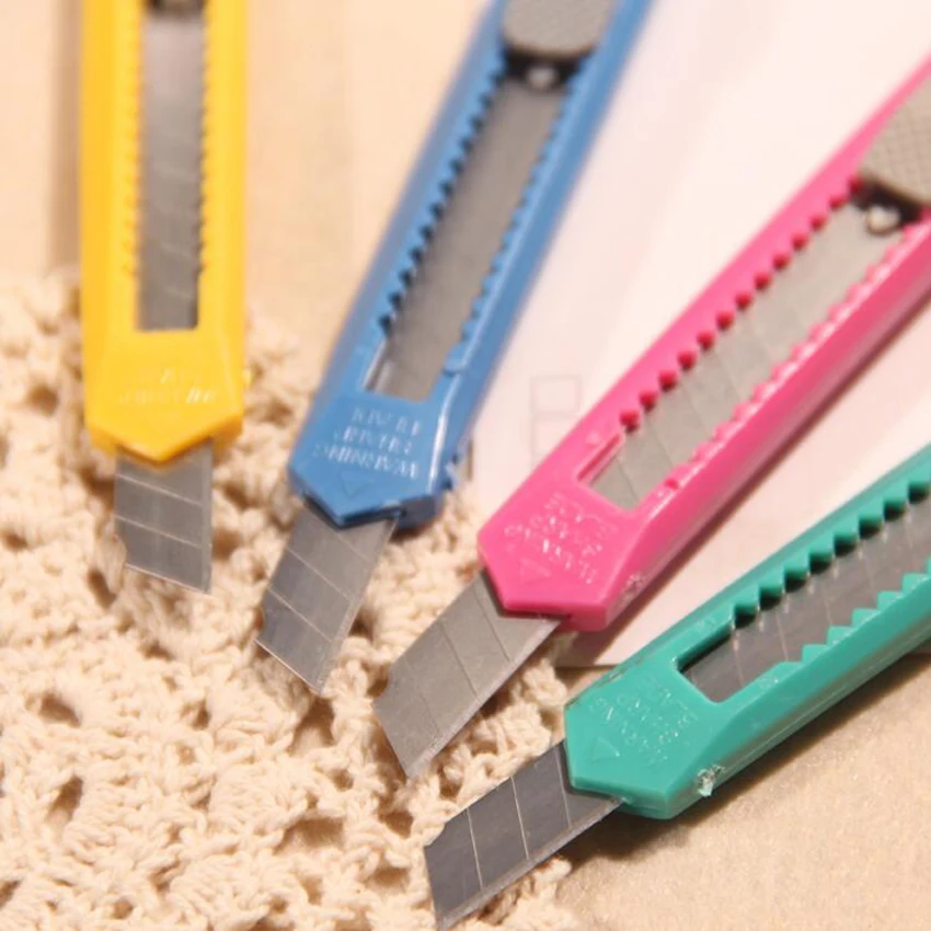 1 PC Box Cutter Utility Knife Snap Off Retractable Razor Blade Knife Tool Cutting Paper
