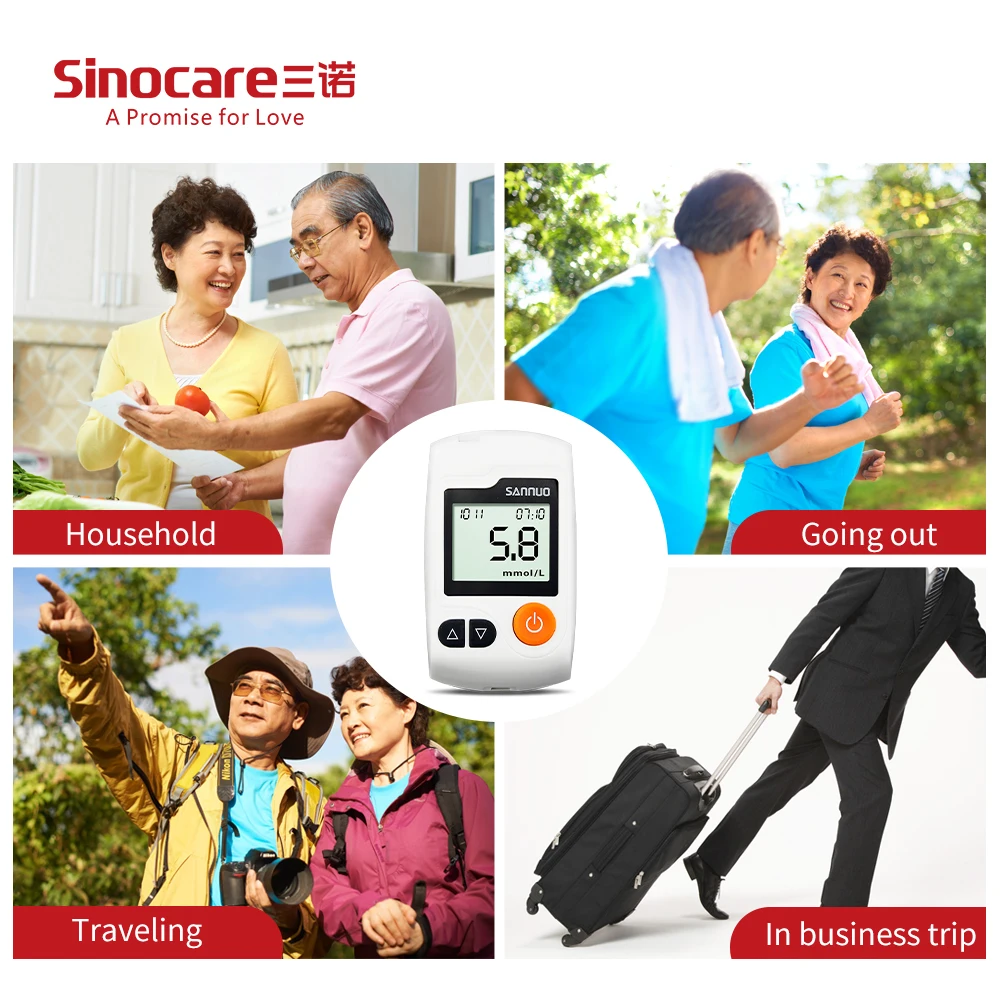 50/100/150/300/400 Viên Sinocare Sannuo GA-3 Huyết Đóng Chai Thử Và Báng cho GA-3 Chỉ Tiểu Đường