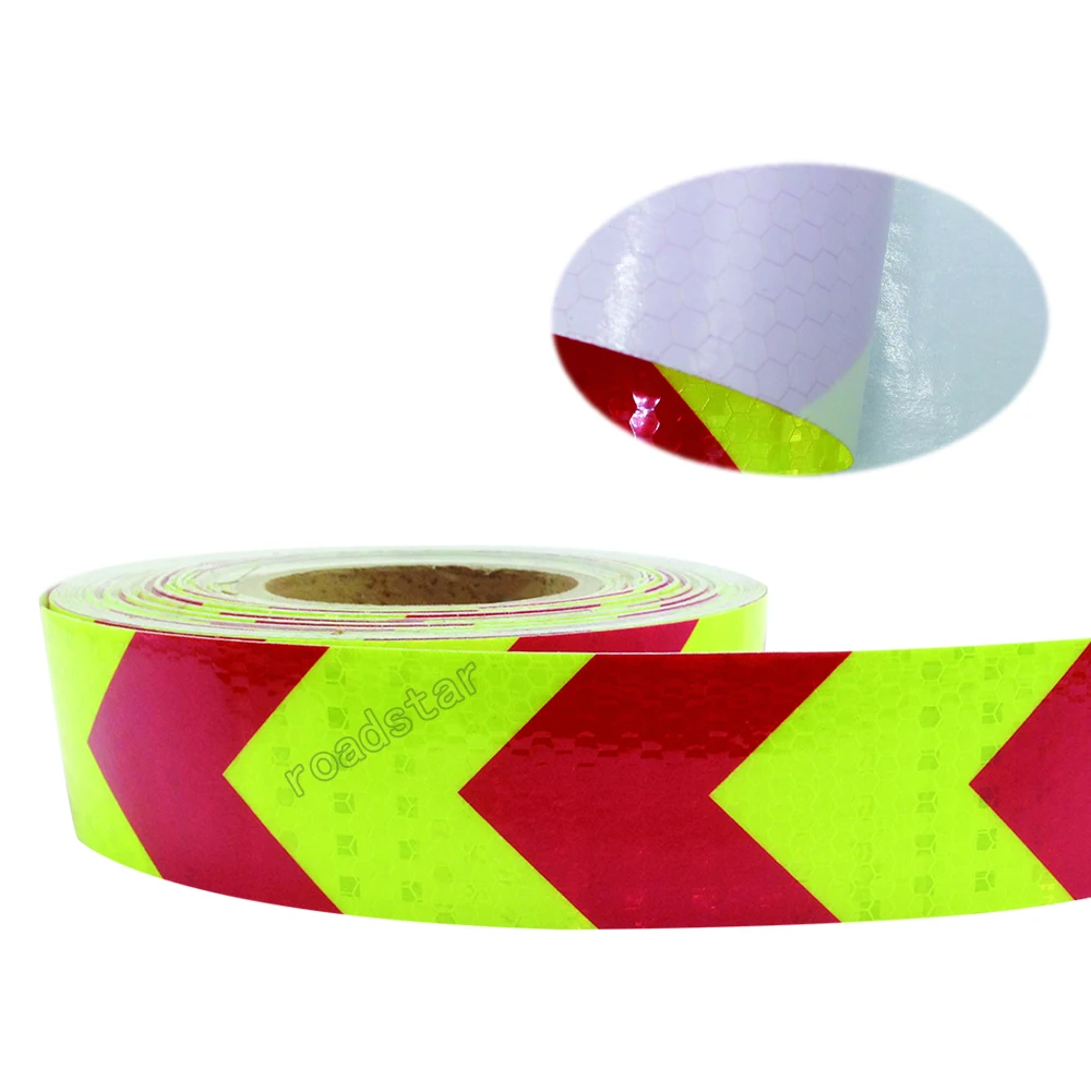 3M Fluo. Màu Vàng Mũi Tên Đỏ Thú Cưng Băng Keo Phản Quang Phản Quang Cảnh Báo An Toàn Băng Tốt Nhớt Chống Nước Sử Dụng Lâu Dài