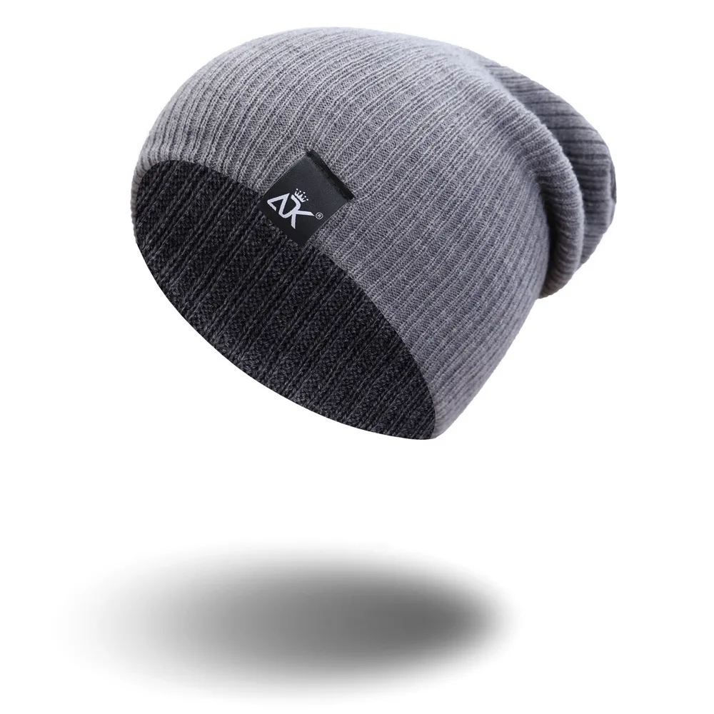 COKK-gorro de punto para mujer y hombre, gorro holgado informal, cálido, de ganchillo, barato, para invierno