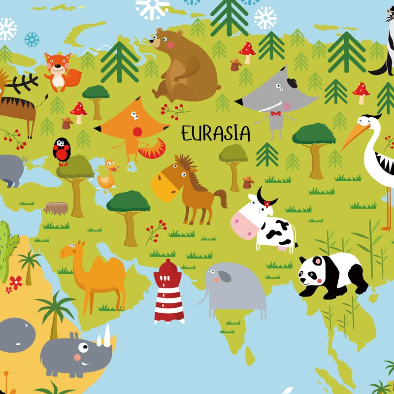 Mapa del mundo de cartón, tamaño de póster, decoración de pared, mapa grande del mundo, 200x140cm, mapa de lienzo impermeable, decoración para dormitorio infantil