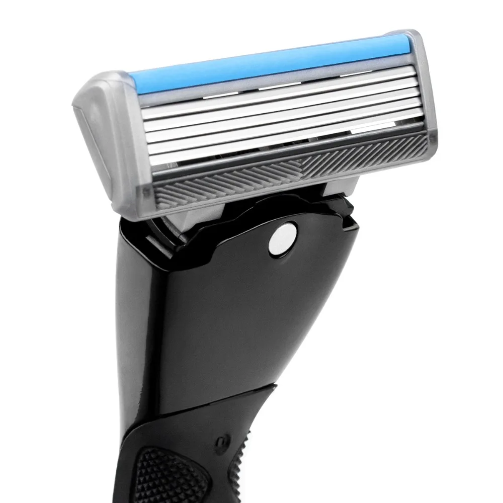 Qshave 블랙 스파이더맨 수동 면도기, 독일 X5 블레이드, 콰트로 티타늄에 적합
