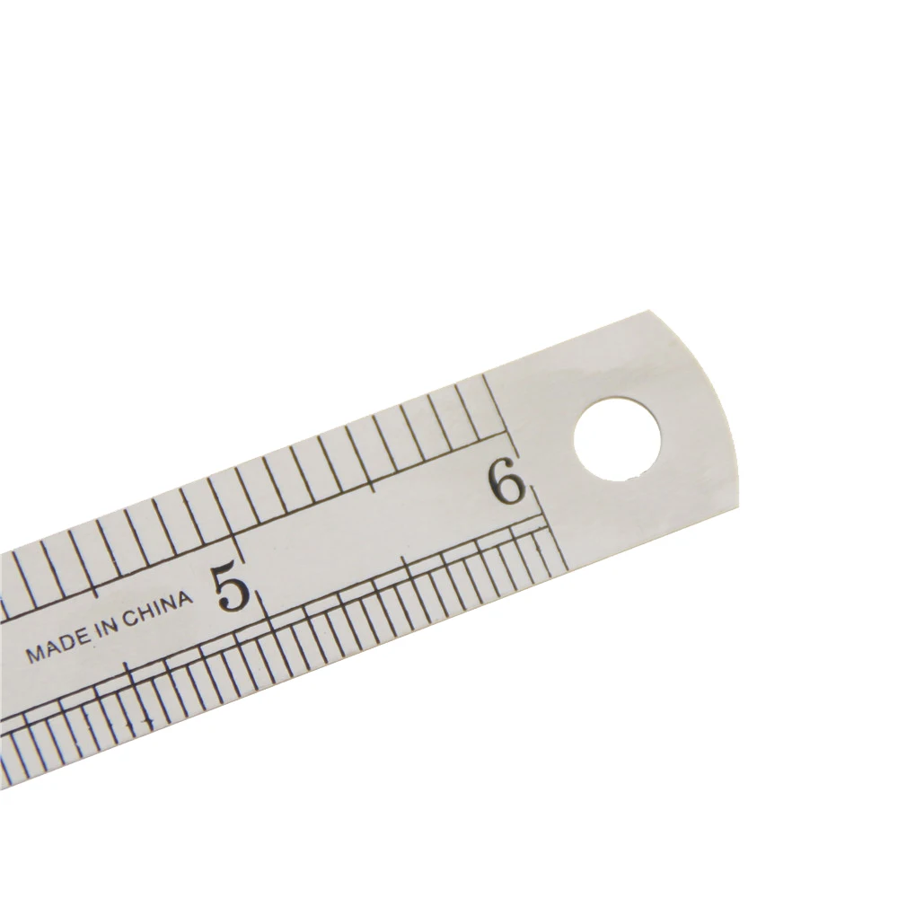 2 Chiếc 15Cm 6 Inch Thép Không Gỉ Kim Loại Thước Thẳng Chính Xác 2 Mặt Học Đồ Văn Phòng Soạn Thảo Tiếp Liệu
