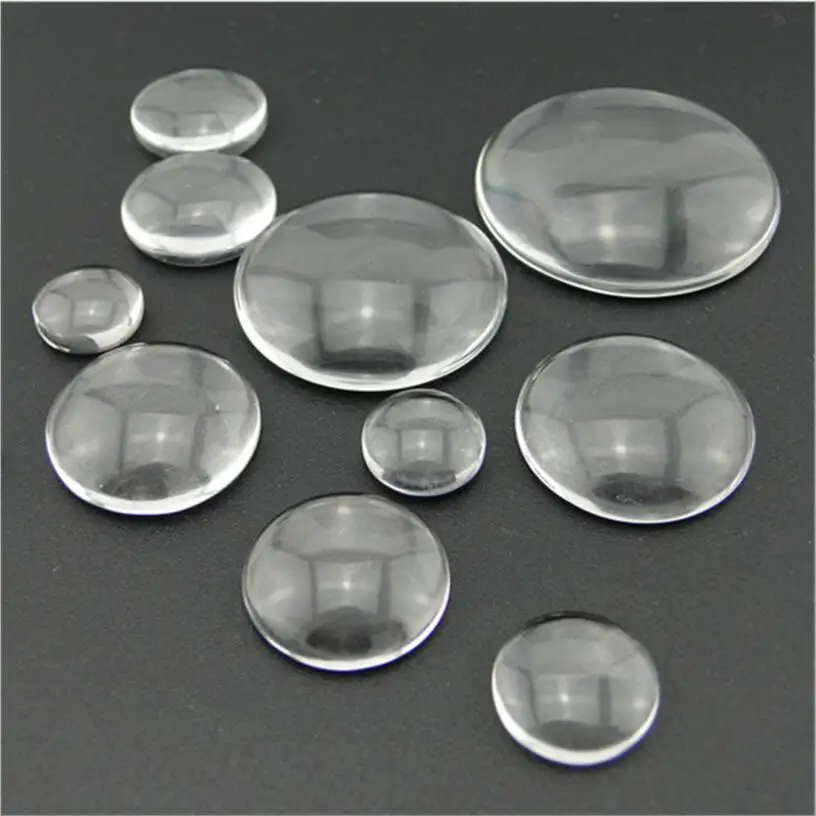 1 gói 6 mét-60 mét Vòng FlatBack Rõ Ràng Glass Cabochon Trong Suốt Magnifying Glass Cabochon Cho DIY Đồ Trang Sức Làm z941