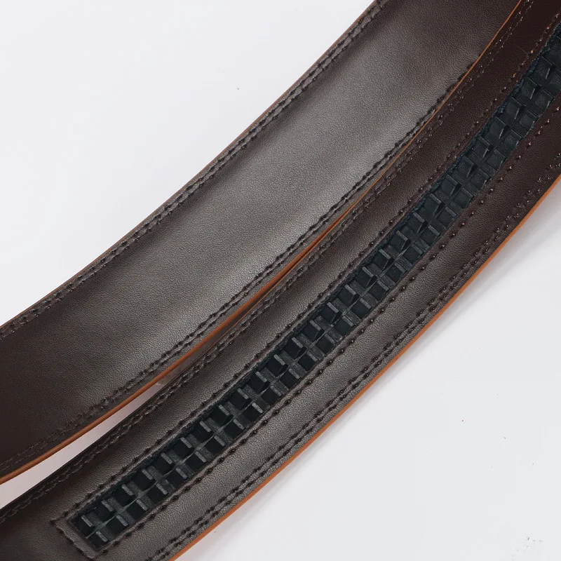 3.5 Cm Chiều Rộng Tự Động Dây Da Thật Cao Cấp Chính Hãng Thiết Kế Nam Thắt Lưng Sang Trọng Dây Lưng Không Khóa Trắng Đỏ màu Vàng