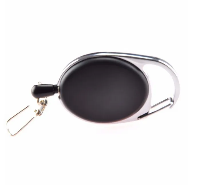 Retractable Pull Badge Reel สังกะสีอัลลอยด์พลาสติก ABS ID Lanyard ชื่อแท็กผู้ถือป้าย Reels หดตัวเข็มขัด Key Chain คลิป