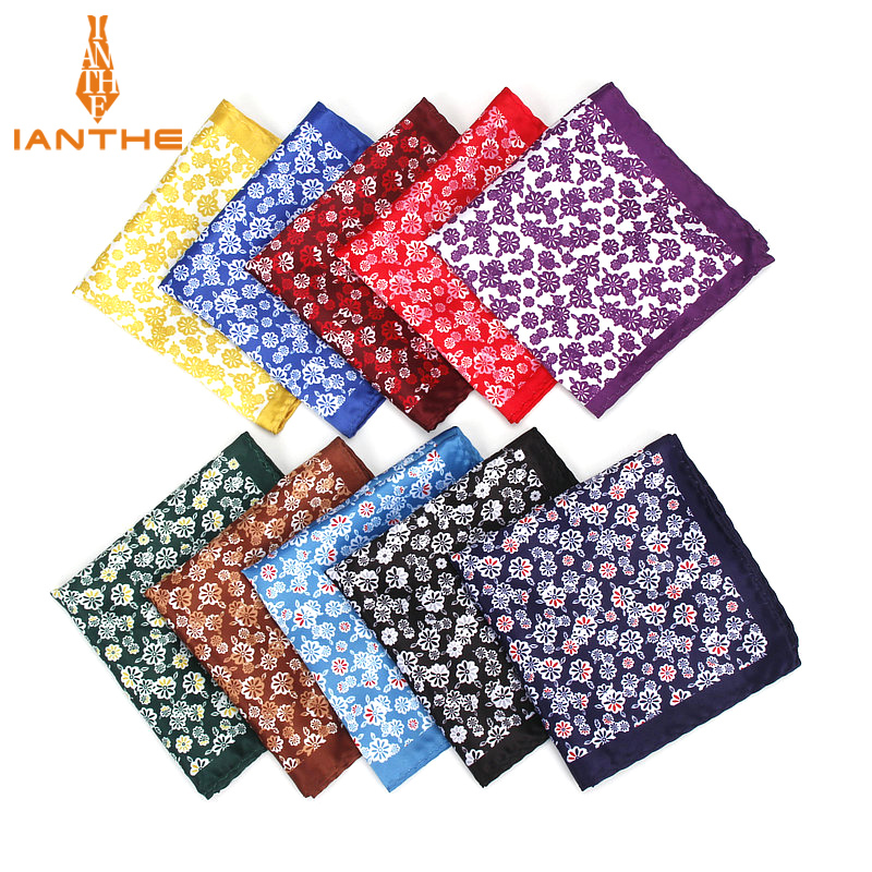 Lenço de seda masculino, toalha estampada clássica e macia para negócios, casamento e presente
