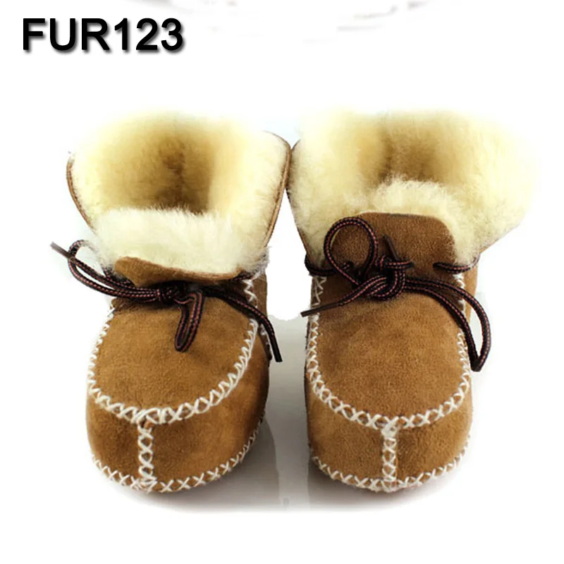 MPPM รองเท้าเด็กฤดูหนาวรองเท้าทารกรองเท้าอุ่นขนสัตว์เด็กทารก Booties หนังแกะของแท้หนังเด็กรองเท้า