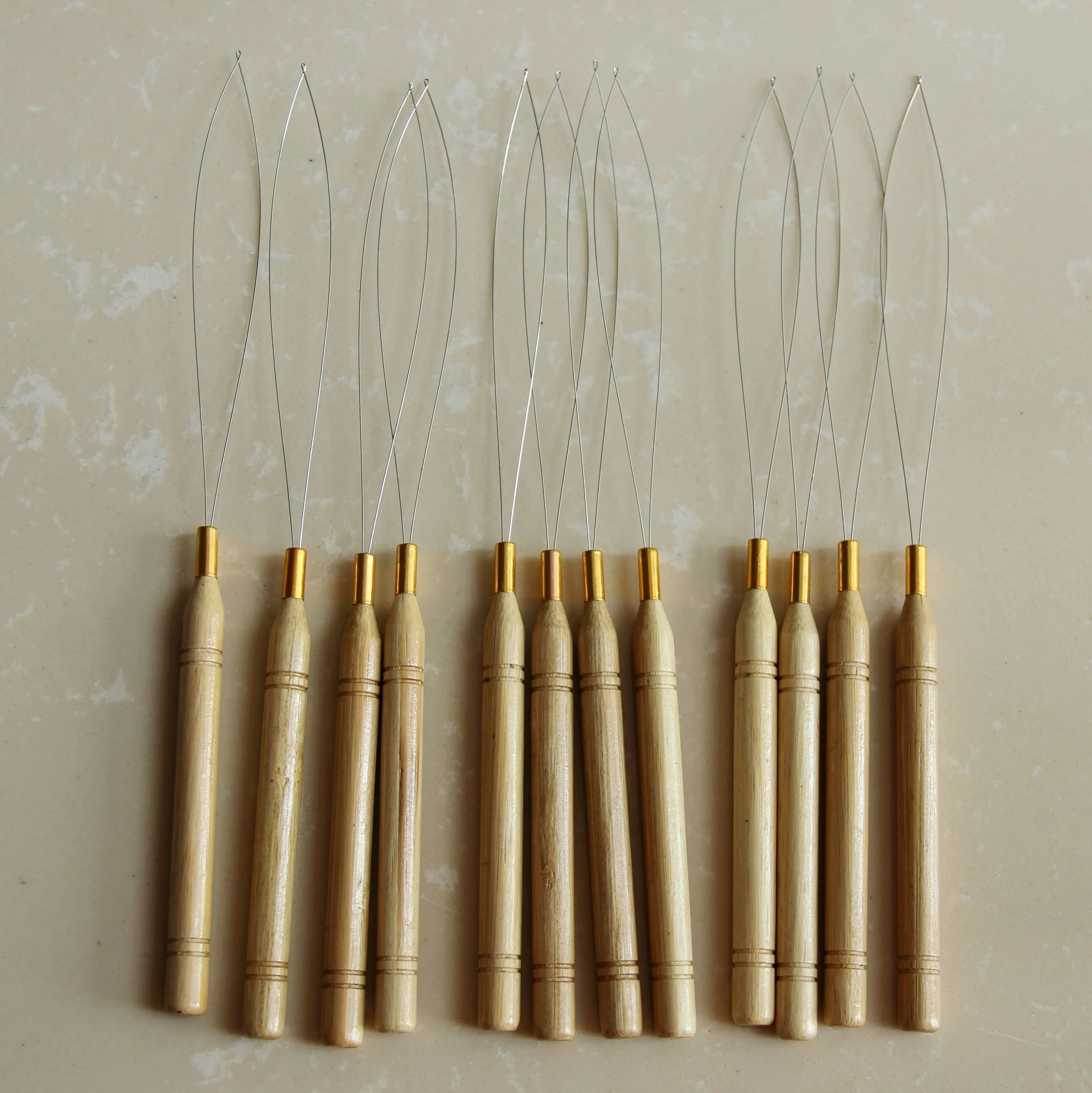 Micro Rings Loop Threader Pulling Needle Used With Hair Plier Beads micro ring hair extension tools Needle crochet hook loop