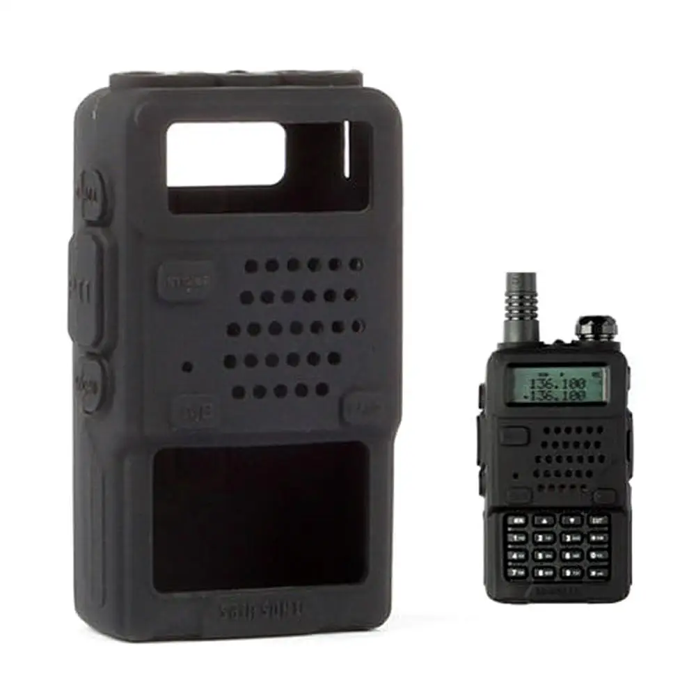Funda para Baofeng UV-5R UV5R UV5RA UV-5RE Plus F8 funda protectora Walkie Talkie protección de Radio bidireccional silicona suave