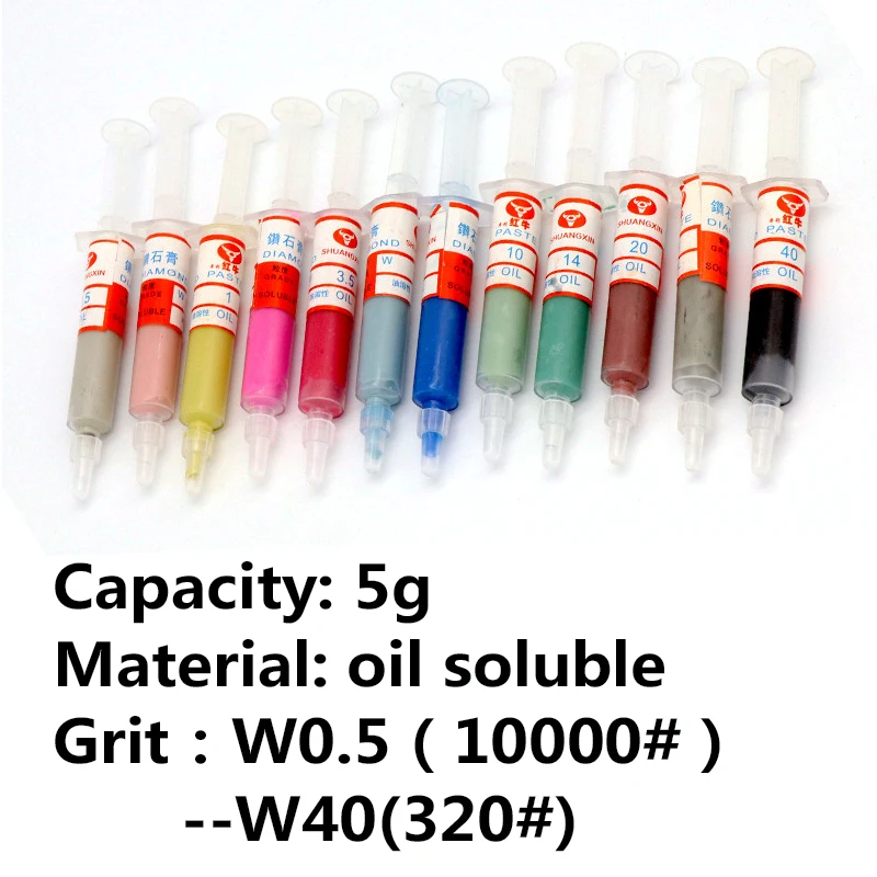 1Pcs W0.5-W40เพชร Abrasive Paste เข็มบดวางขัด Lapping Compound T