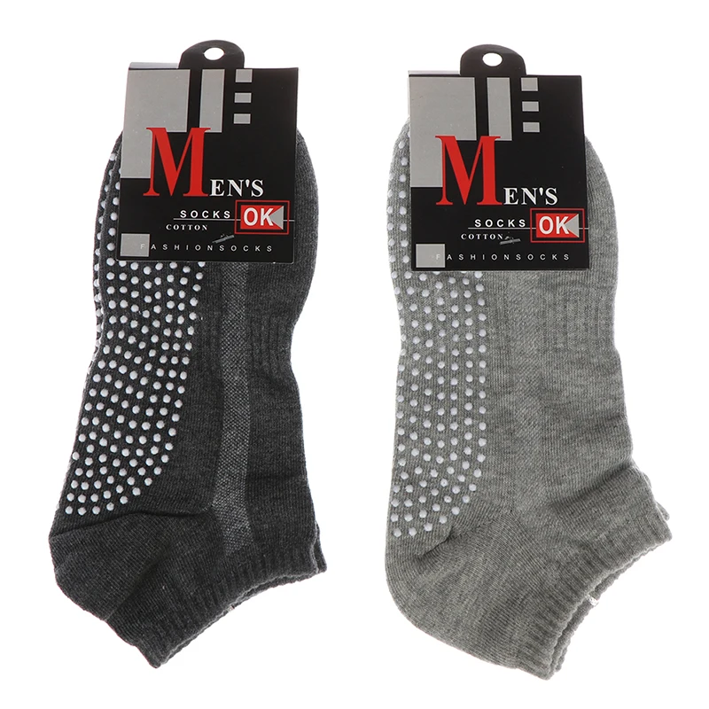 Calcetines deportivos de algodón para hombre, medias antideslizantes y transpirables para Yoga, 1 par, envío directo
