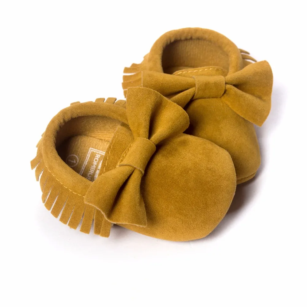 Senf Gelb Baby Jungen Schuh Bogen Wildleder Bebe Schuhe Handmade Infant Erste Wanderer Kinder Mokassin Schuh Komfortabel Kind Prewalker