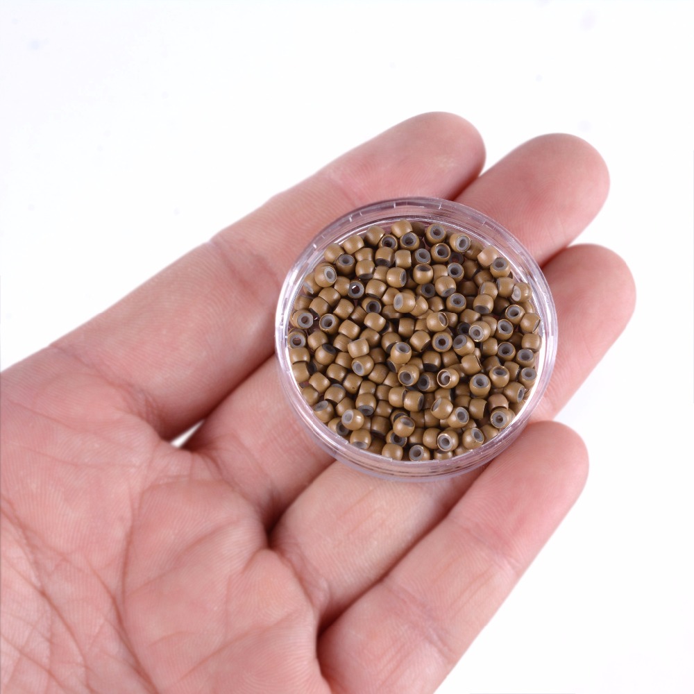 1000 個 3.0 ミリメートルシリコーンナノリングマイクロリング/ビーズ先端ヘアエクステンションツール 7 色