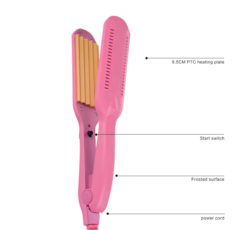 Chuyên Nghiệp Máy Uốn Tóc Crimper Gốm Tôn Cụ Làm Xoăn Tóc Điện Trùng Mạch Sóng Dụng Cụ Tạo Kiểu Tóc