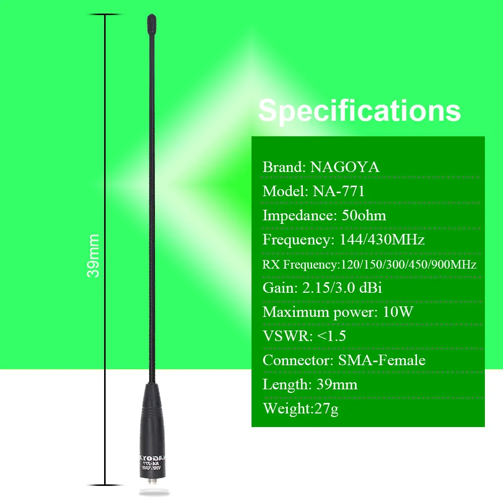 Original NAGOYA Antenne NA-771 SMA-Weiblich fit für Zwei Weg Radio UV-5R UV-82 TH-UV8000D UV-25D HINWEIS Dual band Antenne
