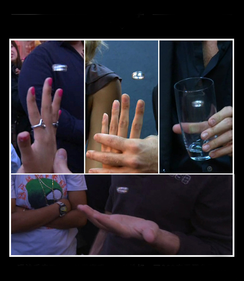 Anillo flotante mágico para trucos de Magia, efecto flotante Invisible, mago de Magia, ilusiones de calle de primer plano, truco, mentalismo divertido