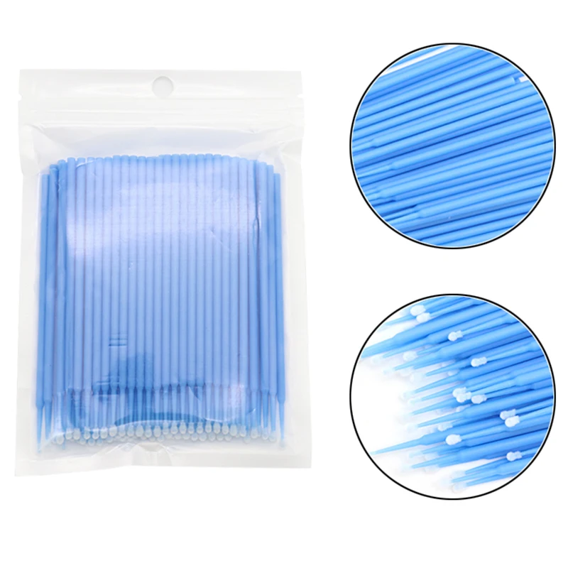 Bộ 100 Cá Nhân Applicators Mi Mascara Cây Đũa Phép Dùng Một Lần Trang Điểm Micro Cọ Cây Nối Mi Dụng Cụ Trang Điểm