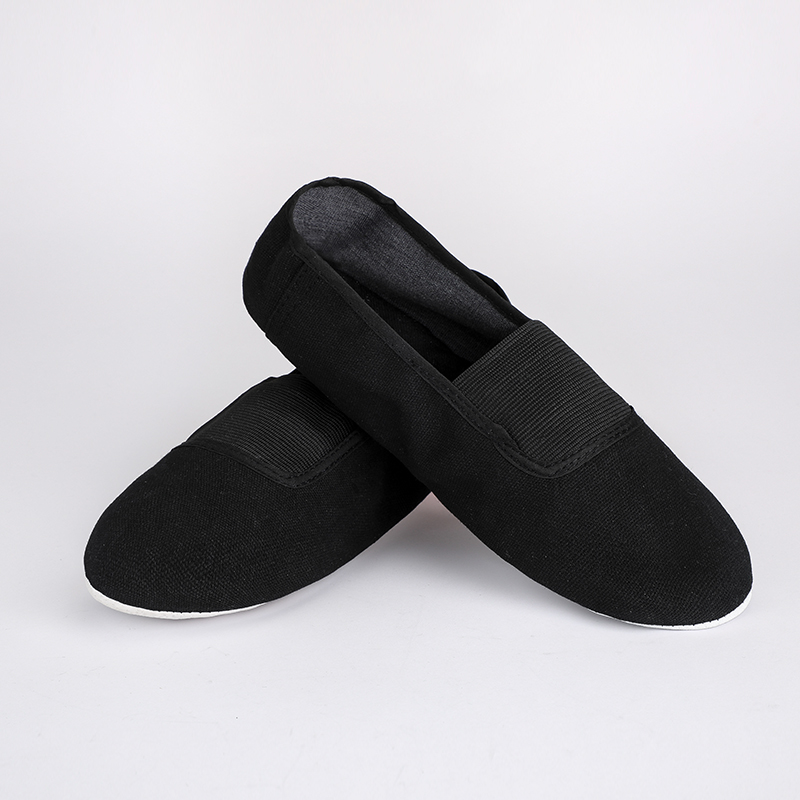 Ushine EU22-45 atualizado preto vermelho chinelos de lona professor ginásio exercício interno fitness yoga ballet sapatos de dança crianças mulher homem