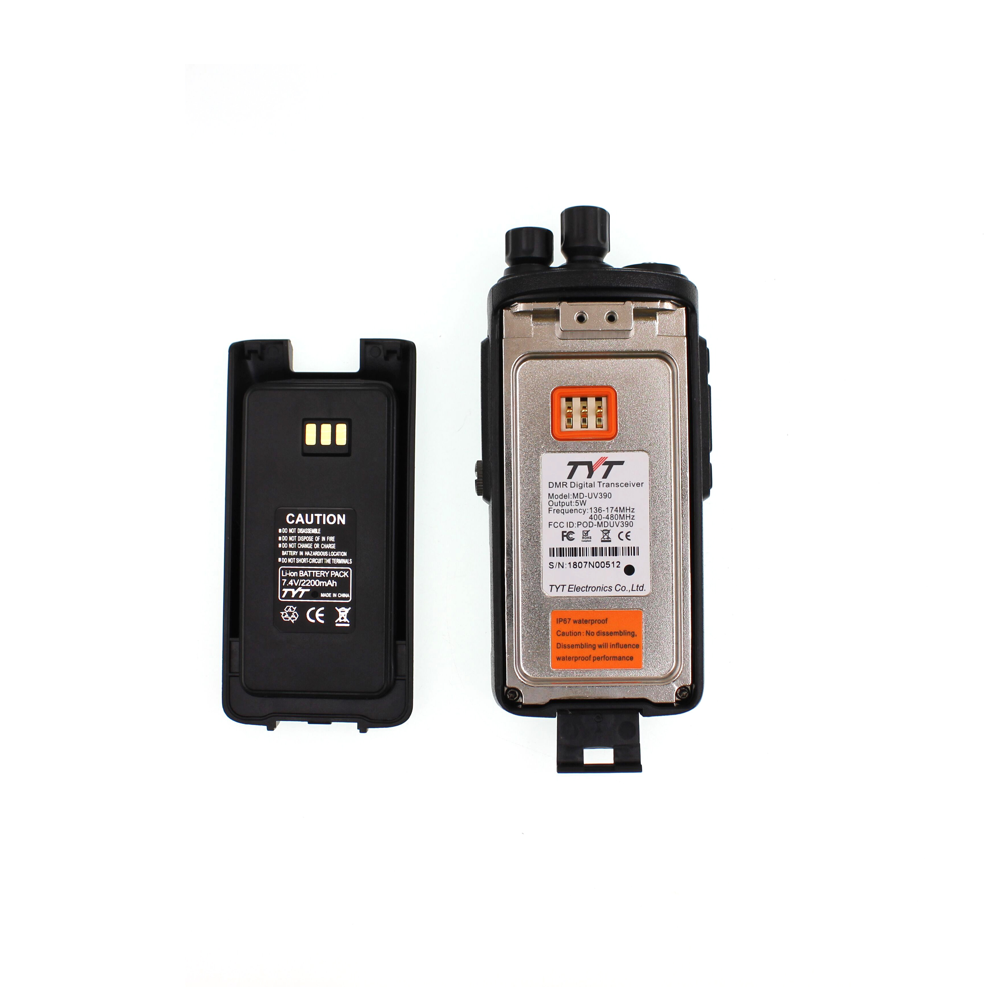 TYT MD-UV390 DMR เครื่องส่งรับวิทยุดิจิตอล UV390 IP67กันน้ำ Dual Band UV เครื่องรับ GPS ตัวเลือก Upgrade ของ MD-390 + USB สาย
