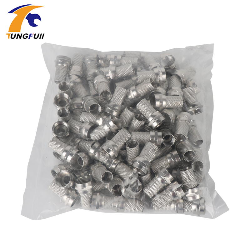 Nuevo Conector de Cable tipo RG6 F giratorio de cobre, conector de alta calidad para antena de TV satélite, Cable coaxial F