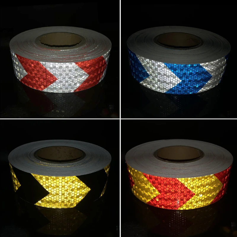 50mmx10m/Roll Reflective Tape Stickers Car-Styling Self Adhesive Warning Tape