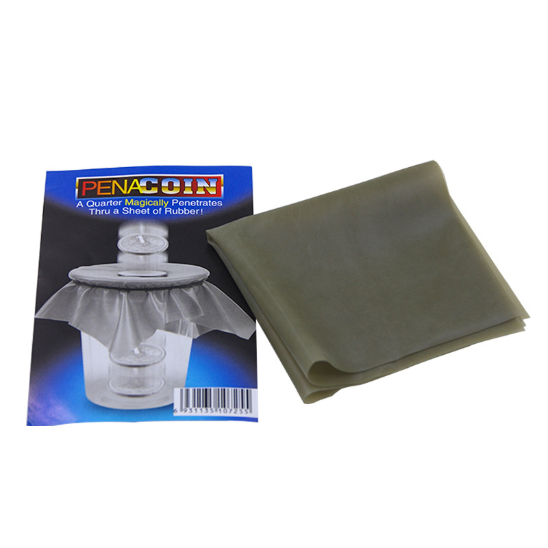 1 個ペナコイン貫通手品ディッシュコインスルーゴムシートにカップブラックホール手品メンタリズム小道具イリュージョン