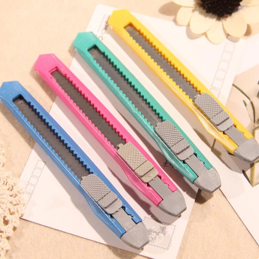 1 PC Box Cutter Utility Knife Snap Off Retractable Razor Blade Knife Tool Cutting Paper