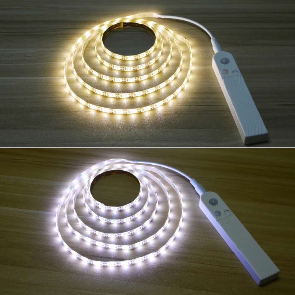 LED ภายใต้ตู้ light LED Strip led โคมไฟไร้สาย PIR Motion Sensor พอร์ต USB light ห้องครัวบันไดตู้เสื้อผ้าไฟข้างเตียง