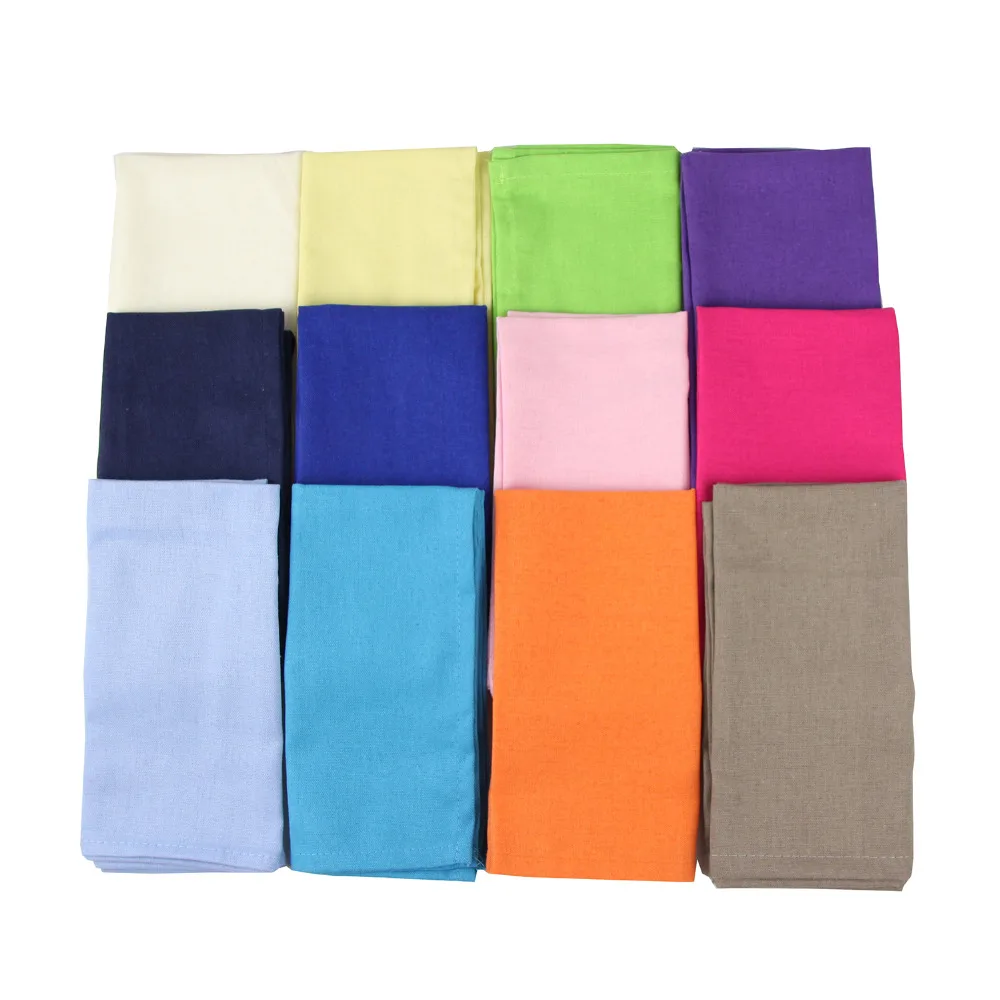 Juego de 12 servilletas de tela mezclada de lino y algodón de 40x40cm, manteles individuales, toallas de té suaves para mesa de comedor para uso en el hogar y eventos