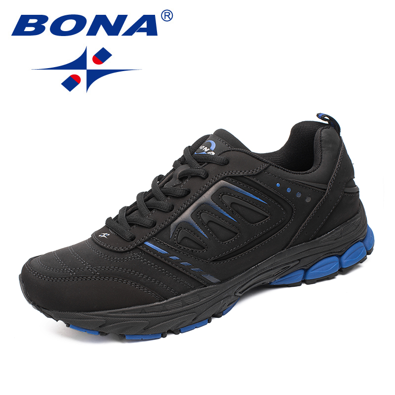 BONA, nuevo estilo, zapatos para correr para hombre, zapatillas para correr al aire libre, zapatillas de senderismo, zapatos atléticos con cordones, cómodos, ligeros y suaves