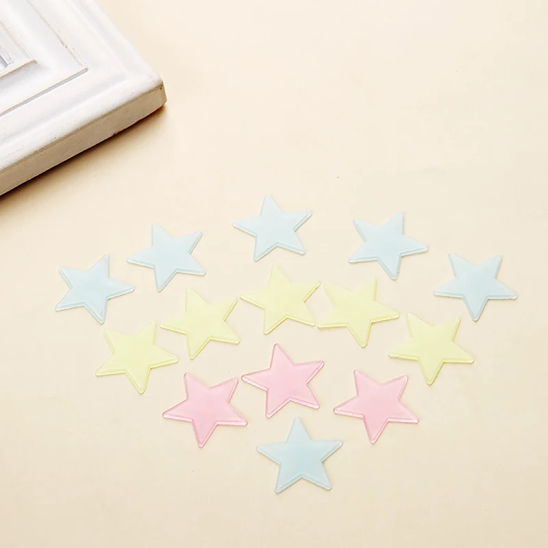 100Pcs Dán Tường Phát Sáng Glow In The Dark Stars Stickers Đối Với Trẻ Em Bé Phòng Phòng Đầy Màu Sắc Huỳnh Quang Home Phòng Trang Trí Nội Thất đề Can