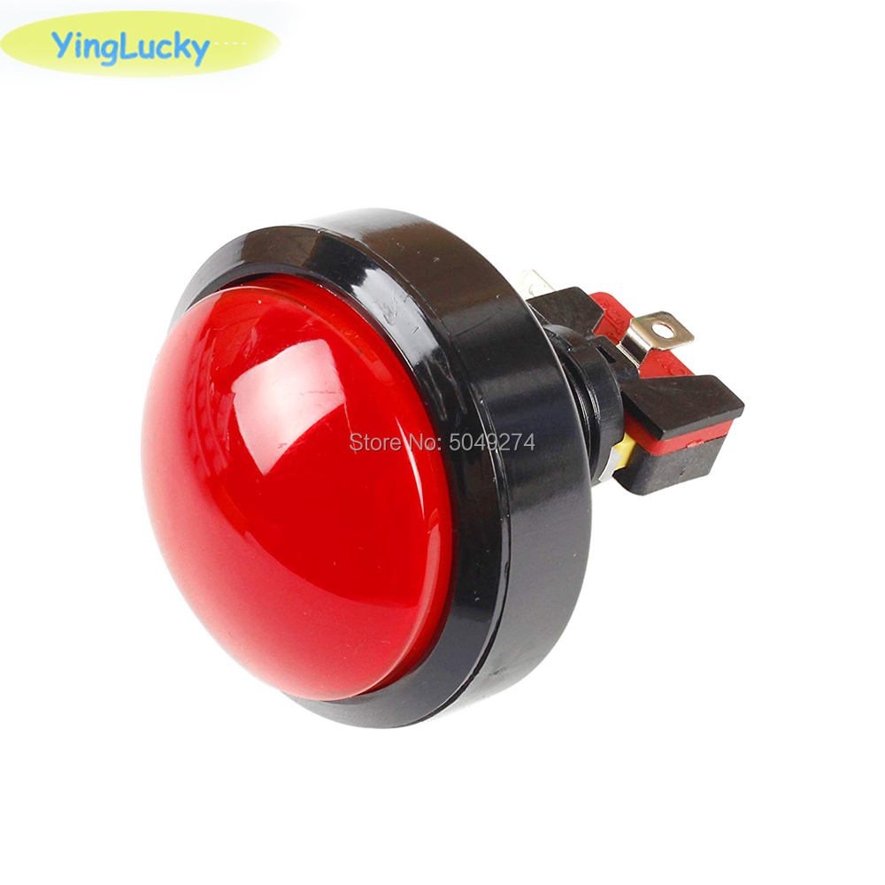 60Mm Arcade Nút To Tròn LED Chiếu Sáng Với Microswitch Cho DIY Chơi Game Chi Tiết Máy 5/12V mái Vòm Lớn Ánh Sáng Swit