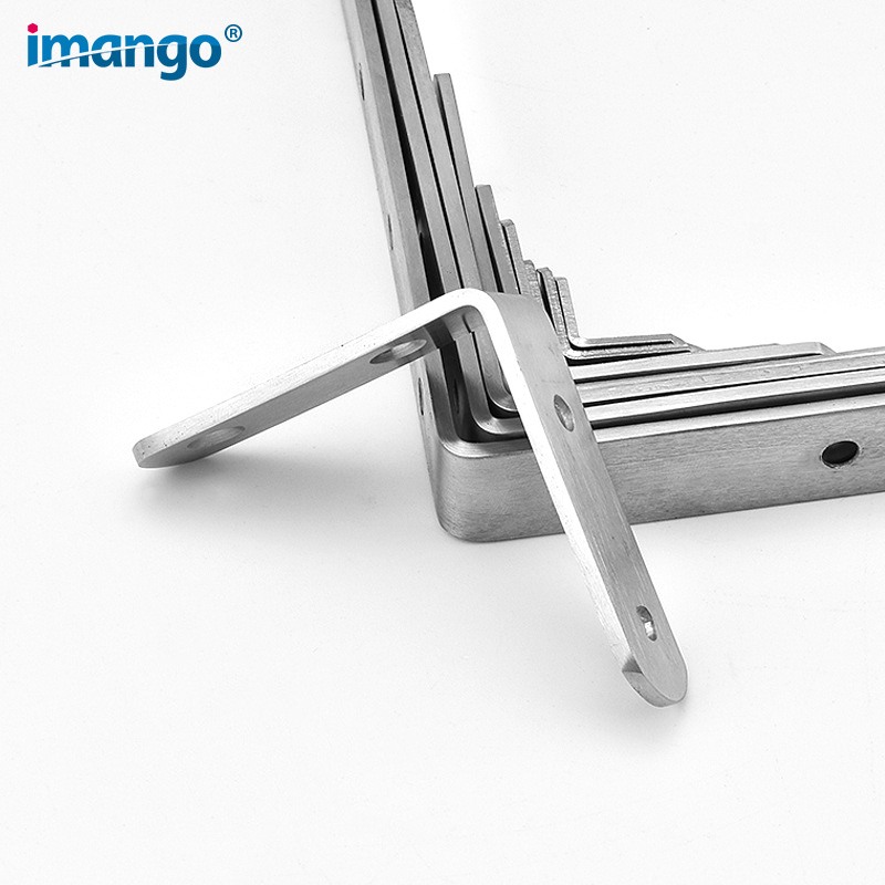 connector Corner Bracket Brace Stainless Steel Brackets 90 Angle iron Joint Fastener Shelf Support for Furniture Cabinet Screens