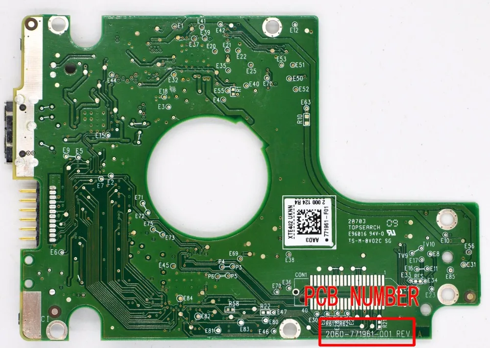 2060- 771961 -001 REV A , 2060- 771961 -001 REV B / Western Data Hard Disk Circuit Board USB 3.0/ 771961 -F01 , -101 , -G01