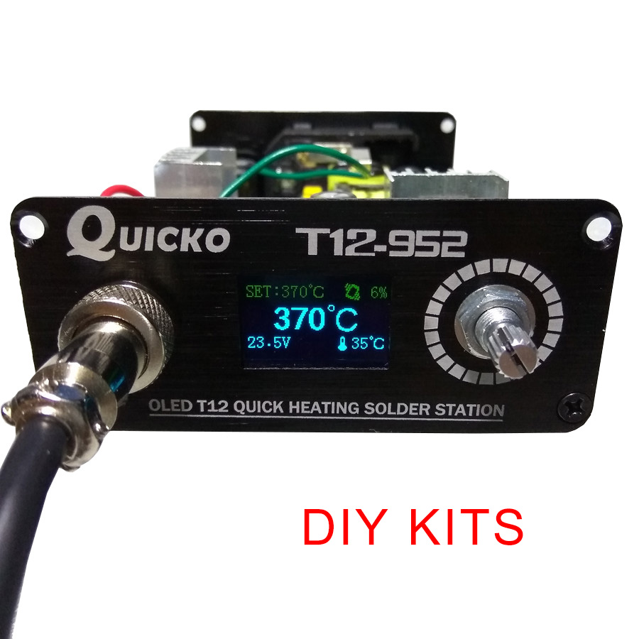T12 STC-OLED Lötstation Eisen DIY Teile Kits T12-952 Digitaler Temperaturregler Lötkolben mit Metallgehäuse