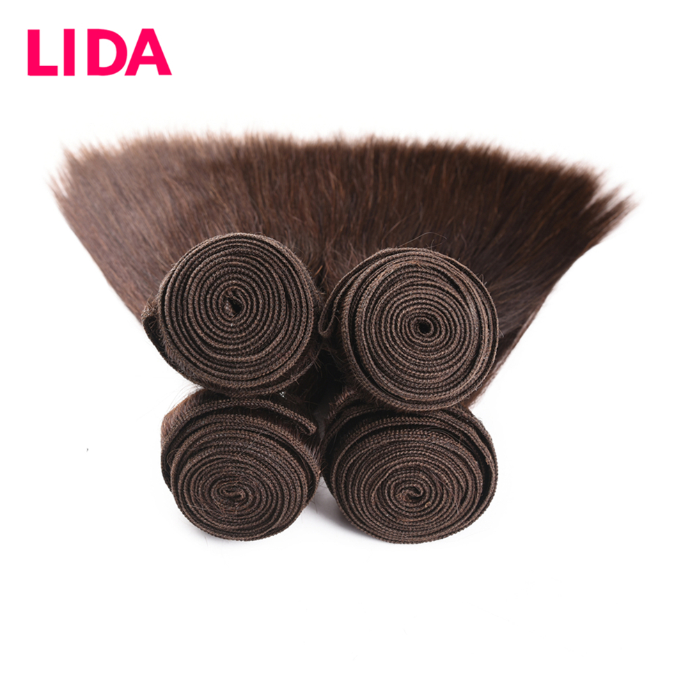 LIDA เส้นผมมนุษย์รวมกลุ่ม Double Weft ผมจีนสาน8-26นิ้ว Remy ชิ้นผมตรง3ช่อผม