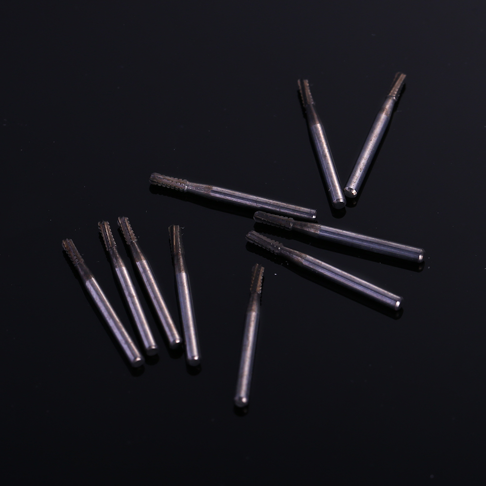 10 unids/caja aguja Dental de corona rota para romper corona endodoncia mango chapado en oro y plata 1957 #   1958 #