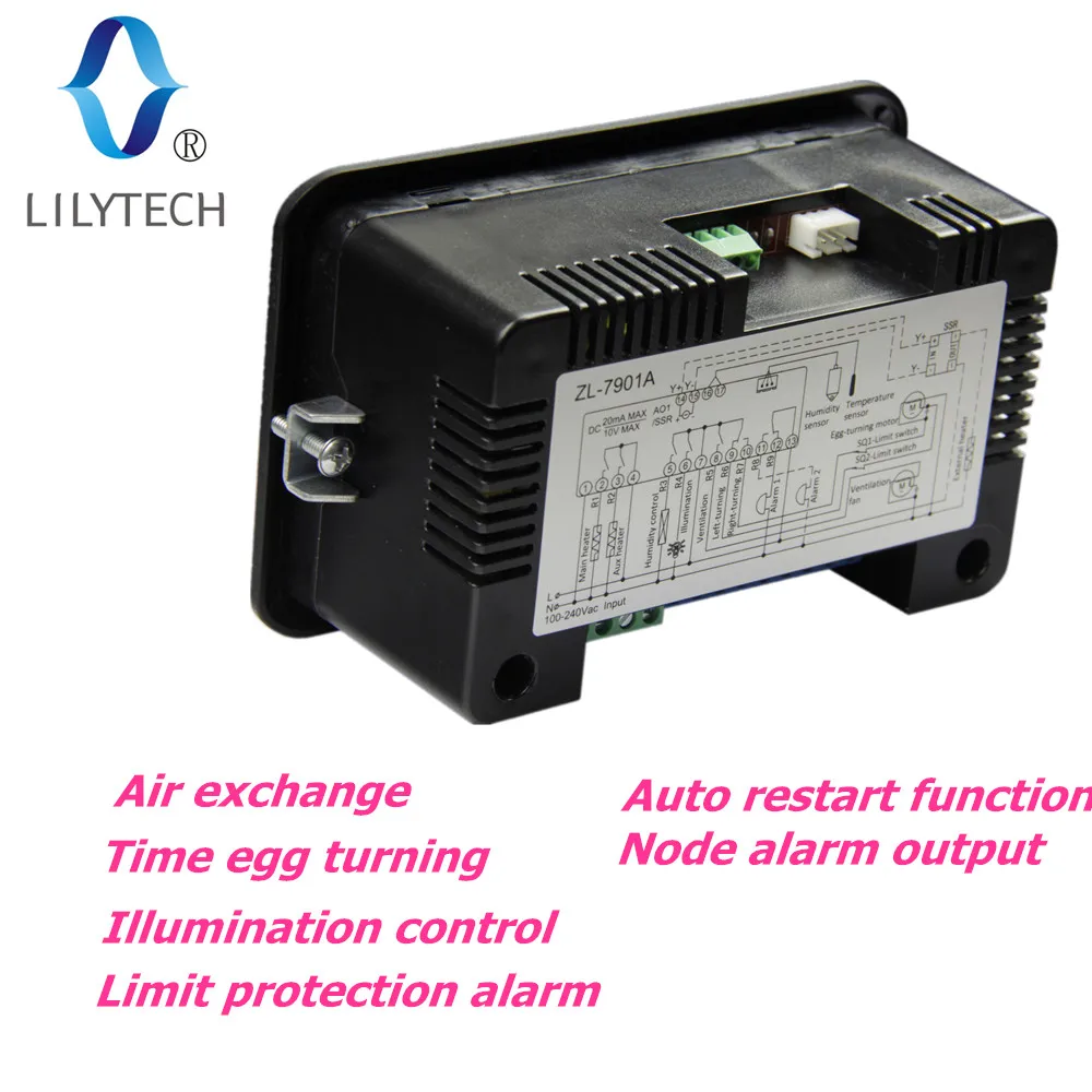 LILYTECH-ZL-7901A PID Multifuncional Incubadora Automática, Temperatura e Umidade Controlador