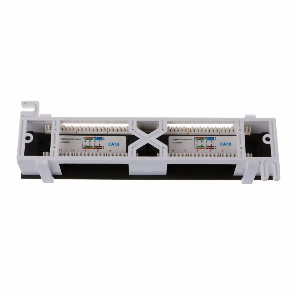 Сетевой адаптер с 12 портами Ethernet LAN, патч-панель CAT6 RJ45, сетевое настенное крепление, кронштейн, сетевые инструменты