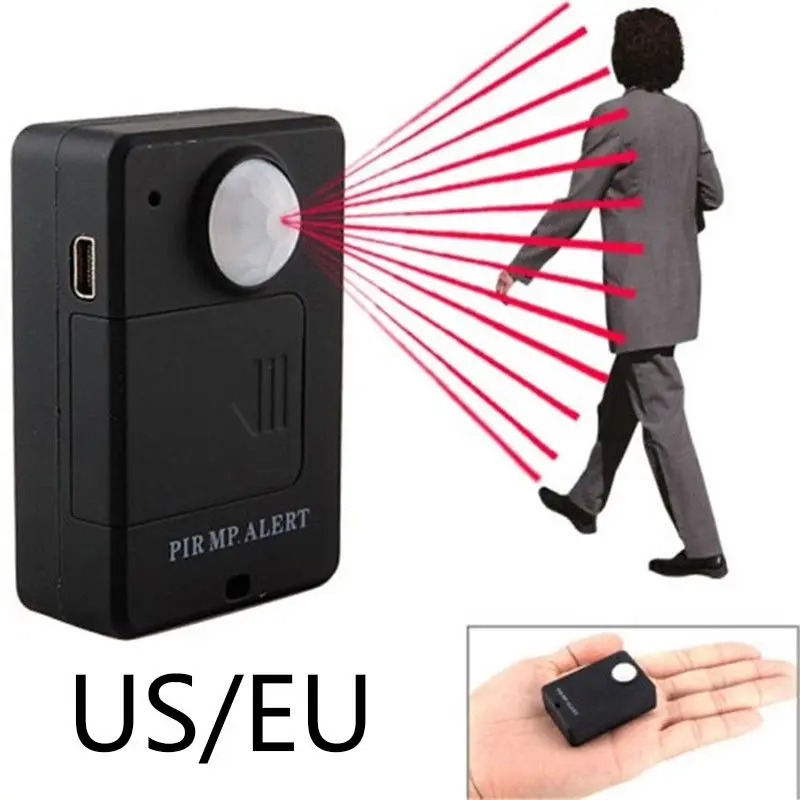 Mini GSM PIR Báo Động Chuyển Động Báo Động Cảm Biến Hồng Ngoại Không Dây GSM Báo Động Chống Trộm Phát Hiện Chuyển Động Với Phích Cắm Châu Âu Cao Cấp độ Nhạy