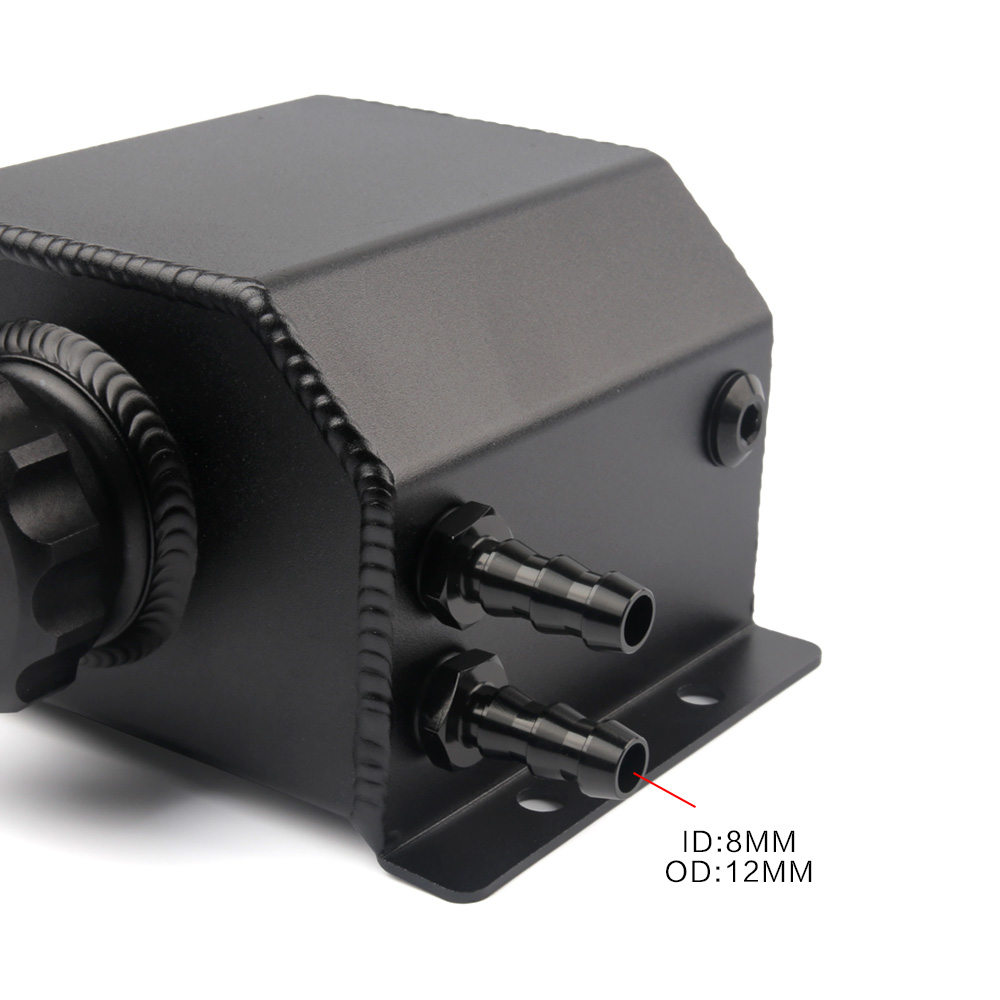 Tanque reservatório de lata de captura de óleo de alumínio de 1L com plugue de drenagem Tanque de combustível de óleo de respiro Estilo universal