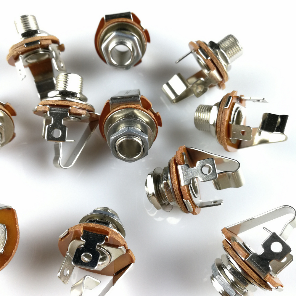 1 pieza Epiphone genuino 6,35mm conector mono hembra para bajo de guitarra eléctrica EPI